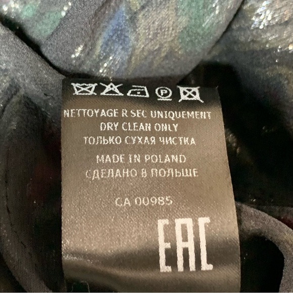 ISABEL MARANT Nalisma Metallic Floral Puff Long Sleeve Silk Dress - Picture 14 of 16